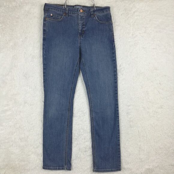 Dickies Womens Jeans Straight‎ Leg Denim Blue Medium Indigo Wash Mid Rise 10 - Picture 1 of 13